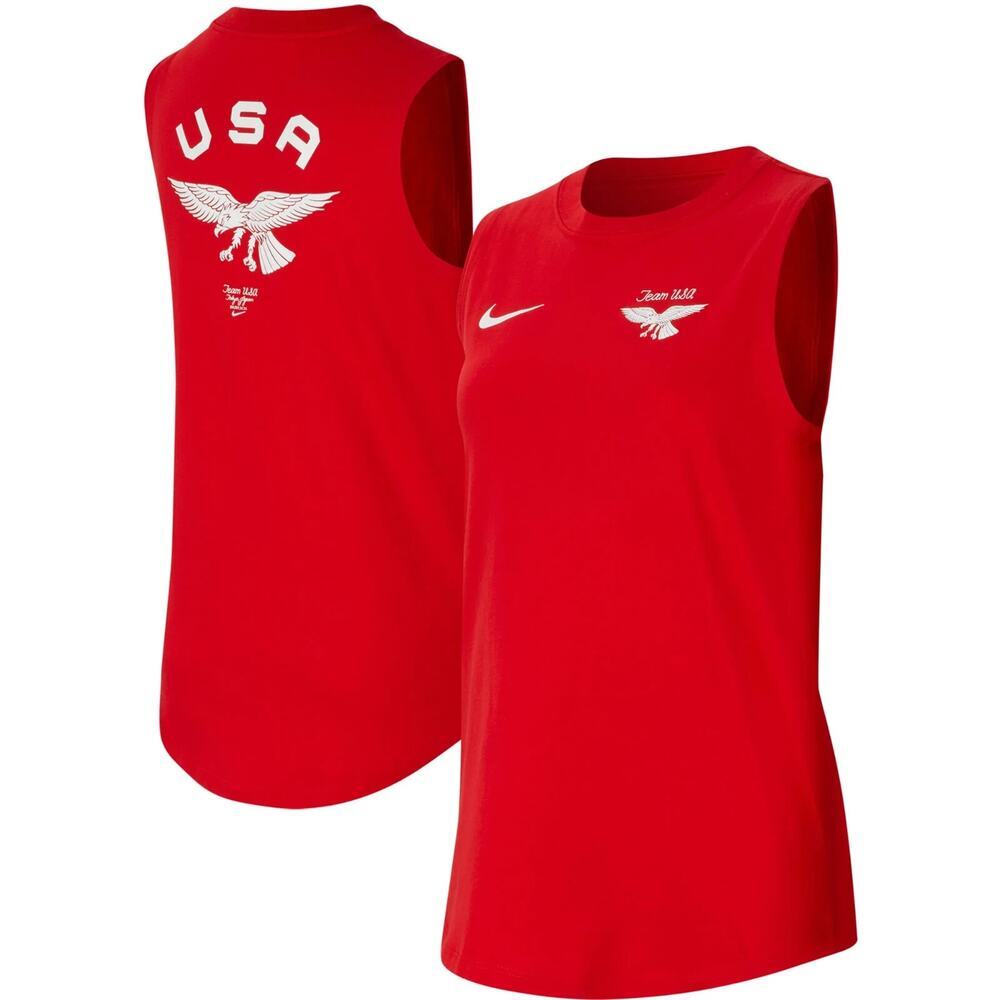 Nike Girls Youth Nike Red Team USA 2020 Summer Olympics Tank Top Size Medium New